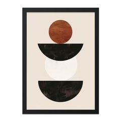 Modern Geometric Wall Art, Abstract Circle Print, Minimalist Home Decor, Boho Wall Art, Contemporary Art Print, Living Room Art - Tawshia