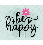 Be Happy Floral Graphic Art Print product