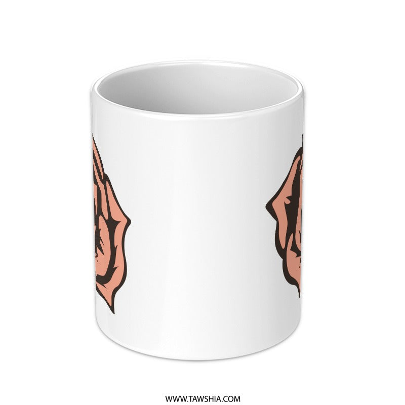 Rose Flower Mug, Floral Design Coffee Mug, Beautiful Rose Artwork, Gift Idea, Unique Mug, Flower Lover Gift, Elegant Tea Cup (139 - Tawshia