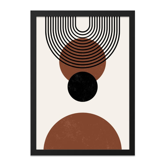 Abstract Geometric Wall Art, Modern Circle Art Print, Minimalist Arches Decor, Contemporary Shapes Poster, Home Office Wall Decor - Tawshia