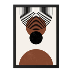 Abstract Geometric Wall Art, Modern Circle Art Print, Minimalist Arches Decor, Contemporary Shapes Poster, Home Office Wall Decor - Tawshia