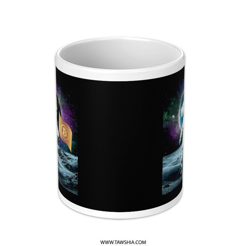 Astronaut Exploring Space White Ceramic Mug product
