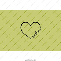 Besties Heart Tumbler, Friendship Gift, Cute Travel Mug, Best Friend Present, Gift for Bestie, Birthday Gift, Besties Tumbler - Tawshia