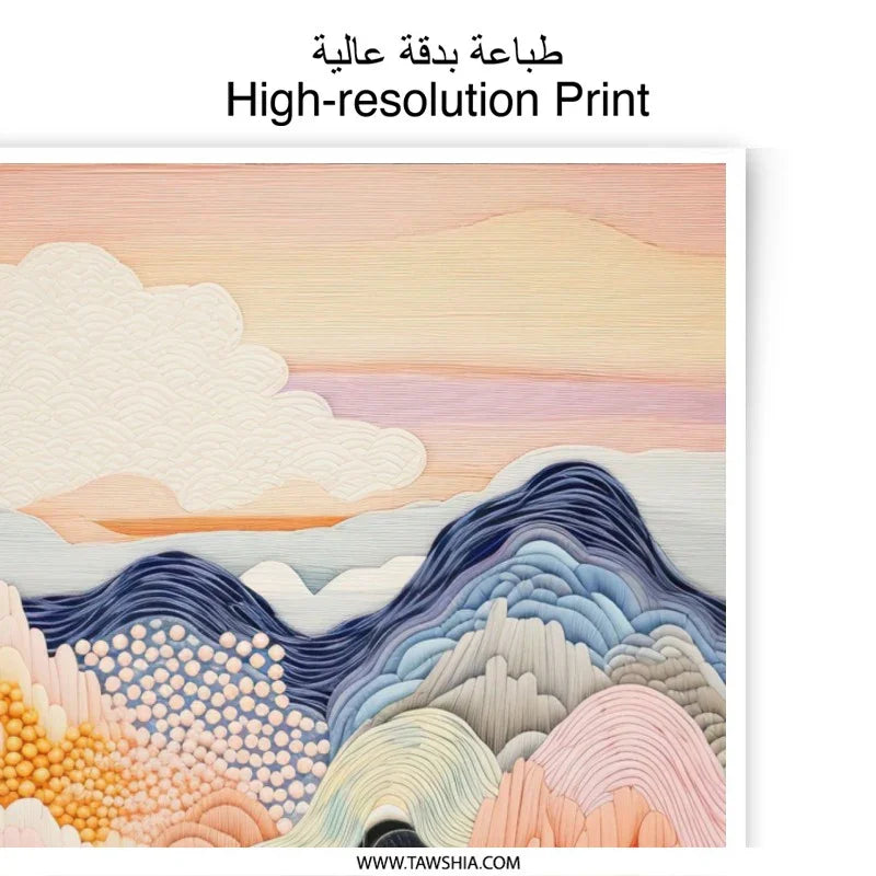 Dreamy Landscape Photographic Prints, Pastel Mountain Art, Abstract Nature Wall Decor, Calming Home Decor, Unique Gift Idea - Tawshia