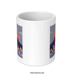 Beautiful Floral Design White Ceramic Mug product