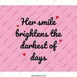 Smile Brightens Backpack, Inspirational Backpack, Motivation Backpack, Her Smile Backpack, Gift Backpack, Statement Backpack - Tawshia