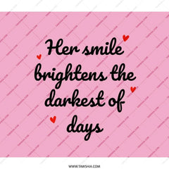 Smile Brightens Backpack, Inspirational Backpack, Motivation Backpack, Her Smile Backpack, Gift Backpack, Statement Backpack - Tawshia