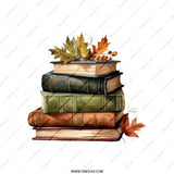 Book Lover Tote Bag, Autumn Leaves Tote, Fall Reading Tote, Library Book Bag, Teacher Tote Bag, Librarian Tote, School Tote, Bookish Tote - Tawshia