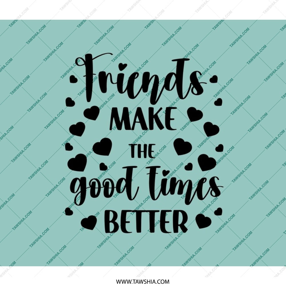 Friends Backpack, Friendship Quote Gift, Cute Heart Backpack, Good Times Backpack, Best Friend Present, Student Backpack - Tawshia