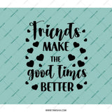 Friends Backpack, Friendship Quote Gift, Cute Heart Backpack, Good Times Backpack, Best Friend Present, Student Backpack - Tawshia