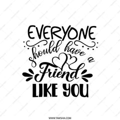 Friend Like You Pillow, Gift for Friend, Friendship Throw Pillow, Decorative Pillow, Best Friend Gift, Quote Pillow, Home Decor - Tawshia