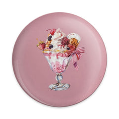Ice Cream Sundae Pinback Button, Dessert Badge, Pink Aesthetic Accessory, Sweet Treat Pin, Berry Topping Button, Food Lover Gift, Cute Pin - Tawshia