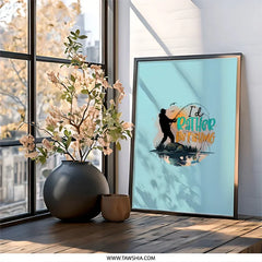 I'd Rather Be Fishing Framed Art, Fisherman Wall Decor, Fishing Lover Gift, Lake House Art, Blue Home Decor, Framed Print, Hobby Wall Art - Tawshia