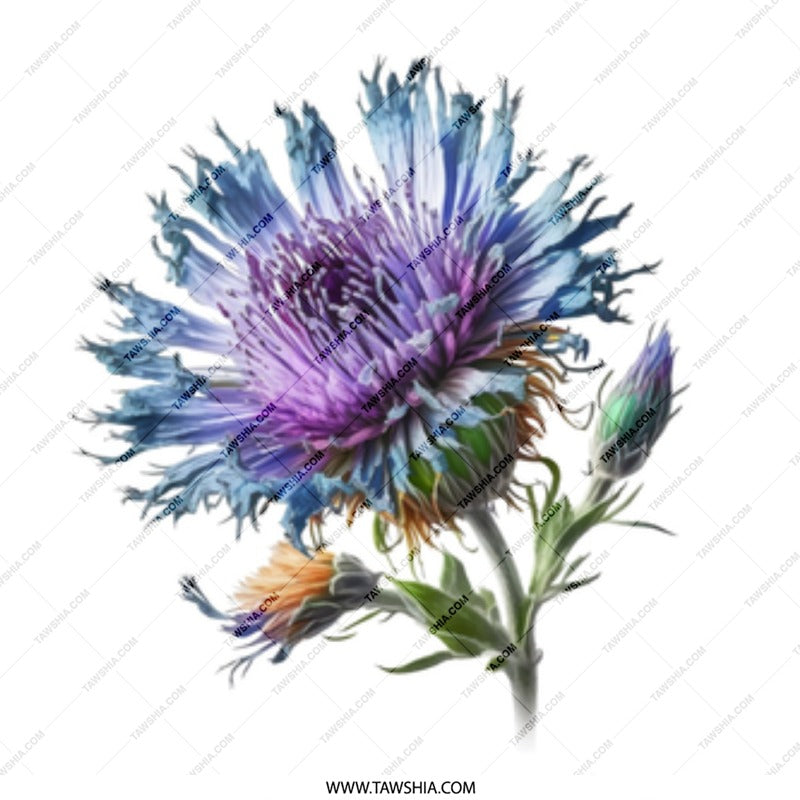 Cornflower Mug, Floral Mug, Flower Lover Gift, Blue and Purple Flower Mug, Gift for Her, Botanical Gift, Tea Mug, Coffee Mug - Tawshia