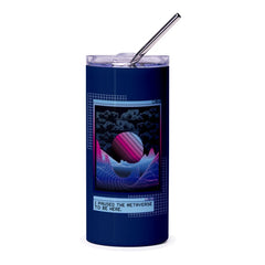 Retro Futuristic Metaverse Stainless Steel Tumbler product