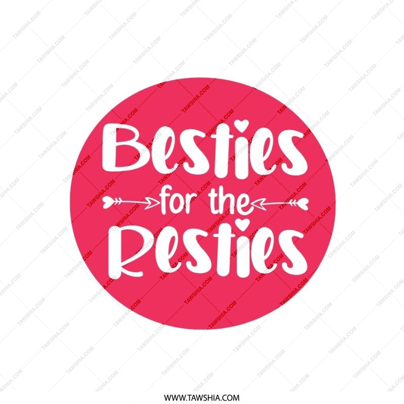 Besties For Resties Pillow, Friendship Gift, Best Friend Present, Decorative Throw Pillow, Room Decor, Cute Pillow - Tawshia