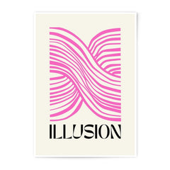 Illusion Photographic Print, Abstract Art Print, Pink Optical Illusion Wall Decor, Modern Art Print, Home Decor, Minimalist Design - Tawshia