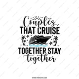 Couples Cruise Pillow, Cruise Vacation Gift, Cruise Together Stay Together, Travel Pillow, Wedding Anniversary Gift, Cruise Trip - Tawshia