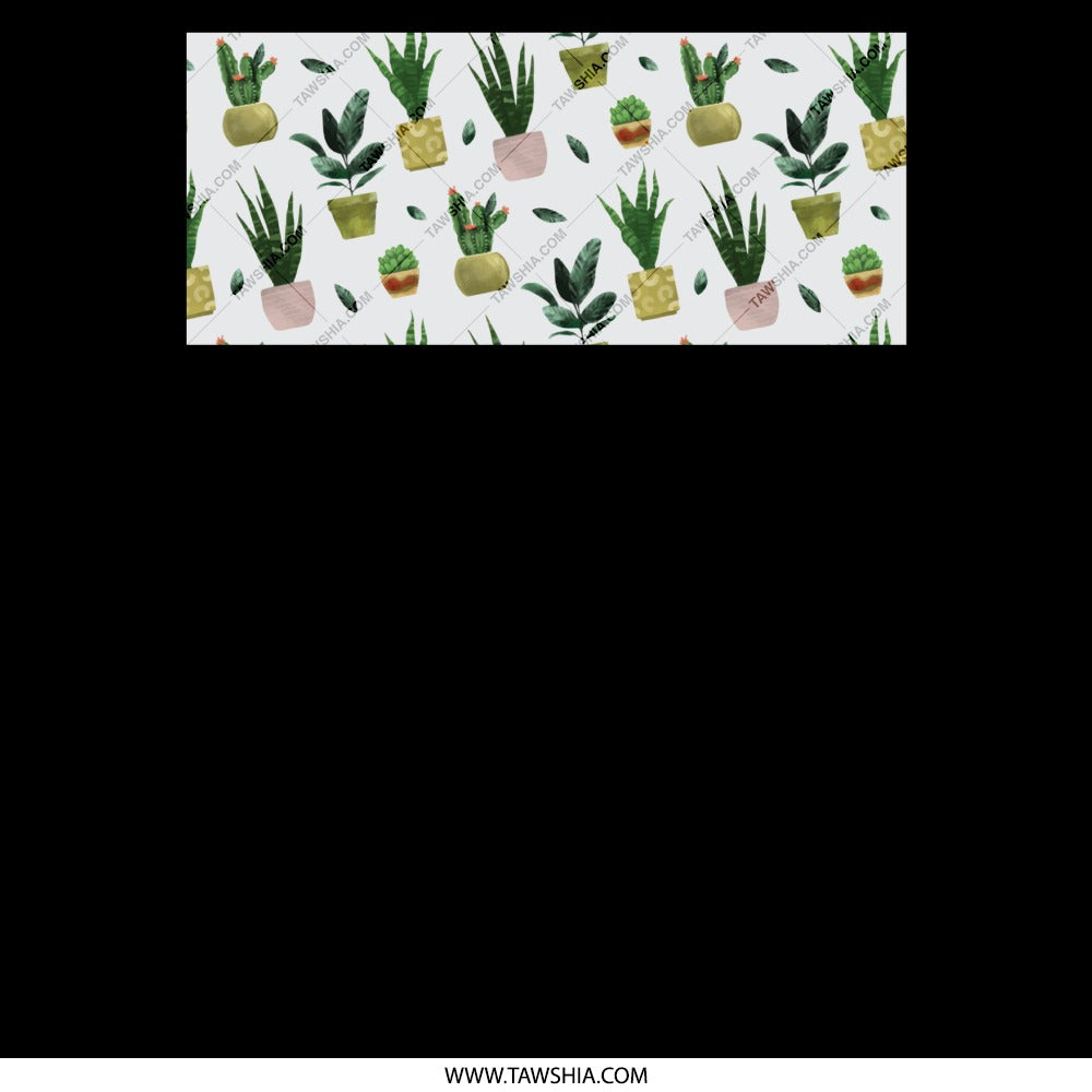 Green Patterned Decorative Planters Print product