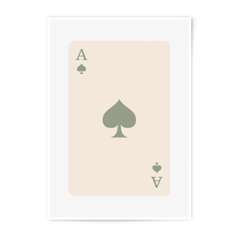 Ace of Spades Photographic Print, Card Art, Playing Cards, Minimalist Home Decor, Game Room Art, Unique Wall Art, Casino Decor, Card Player - Tawshia