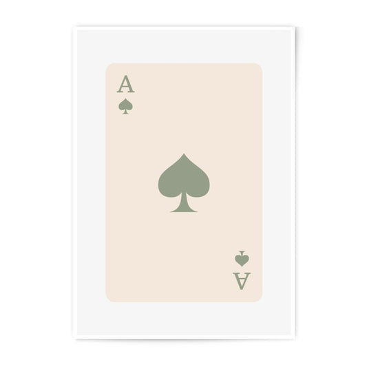 Ace of Spades Photographic Print, Card Art, Playing Cards, Minimalist Home Decor, Game Room Art, Unique Wall Art, Casino Decor, Card Player - Tawshia