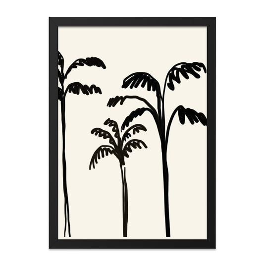 Minimalist Palm Tree Wall Art, Black and White Print, Tropical Decor, Modern Art Print, Simple Home Decor, Scandinavian Wall Art - Tawshia