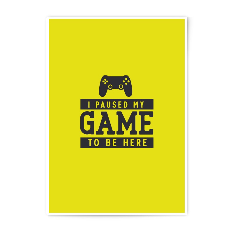 Gamer Photographic Prints, Funny Game Pause Poster, Video Game Art, Gaming Prints, Home Decor, Wall Art, Cool Gift, Play Station Art - Tawshia