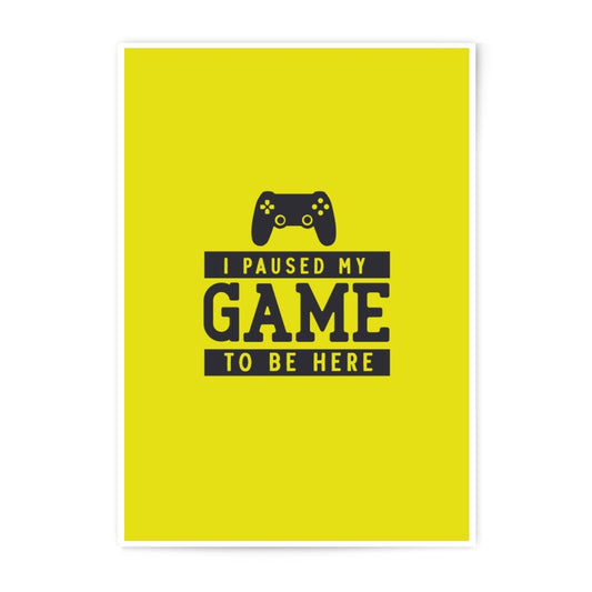 Gamer Photographic Prints, Funny Game Pause Poster, Video Game Art, Gaming Prints, Home Decor, Wall Art, Cool Gift, Play Station Art - Tawshia