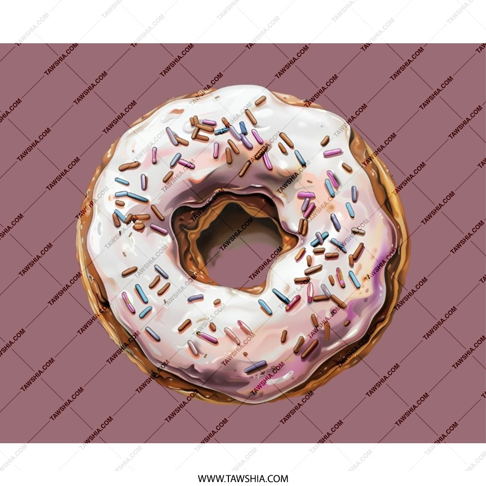 Donut MousePad, Sprinkled Donut, Foodie Gift, Delicious Mousepad, Sweet Treat, Office Decor, Computer Accessory, Desk Mat, Donut Art - Tawshia