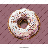 Donut MousePad, Sprinkled Donut, Foodie Gift, Delicious Mousepad, Sweet Treat, Office Decor, Computer Accessory, Desk Mat, Donut Art - Tawshia