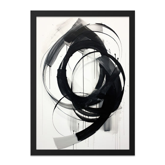 Abstract Strokes Wall Art, Modern Home Decor, Minimalist Painting, Black and White Print, Contemporary Art, Large Wall Art - Tawshia