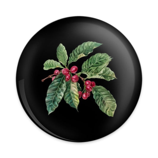 Coffee Bean Pinback Button, Plant Lover Badge, Coffee Lover Gift, Botanical Button, Caffeine Addict Pin, Coffee Gift, Retro Coffee Button - Tawshia