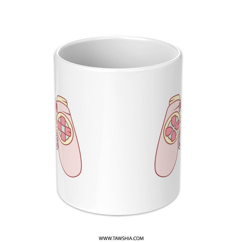 Pink Game Controller Mug, Gamer Gift Idea, Cute Pastel Mug, Video Game Lover Present, Gaming Mug, Unique Coffee Mug - Tawshia