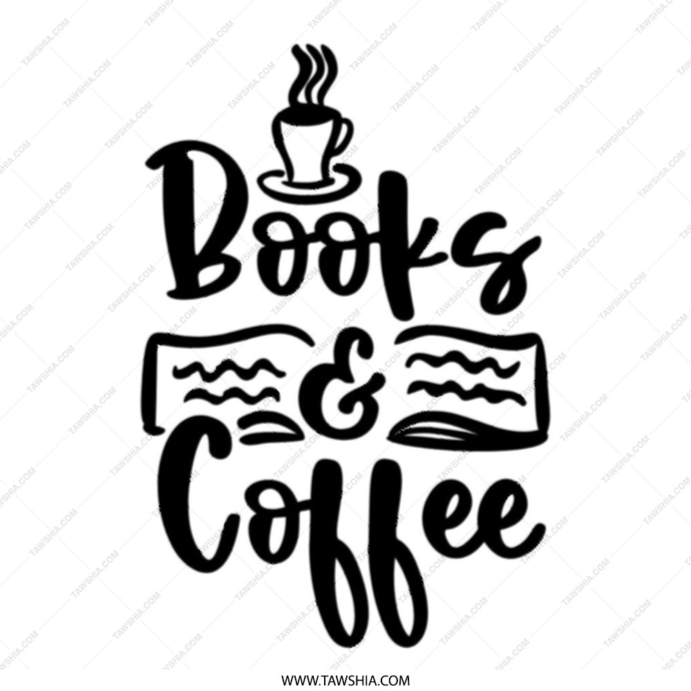 Books and Coffee Tote Bag, Reader Tote, Book Lover Gift, Coffee Addict Bag, Literary Tote Bag, Bookish Tote, Library Bag, Gift For Her - Tawshia