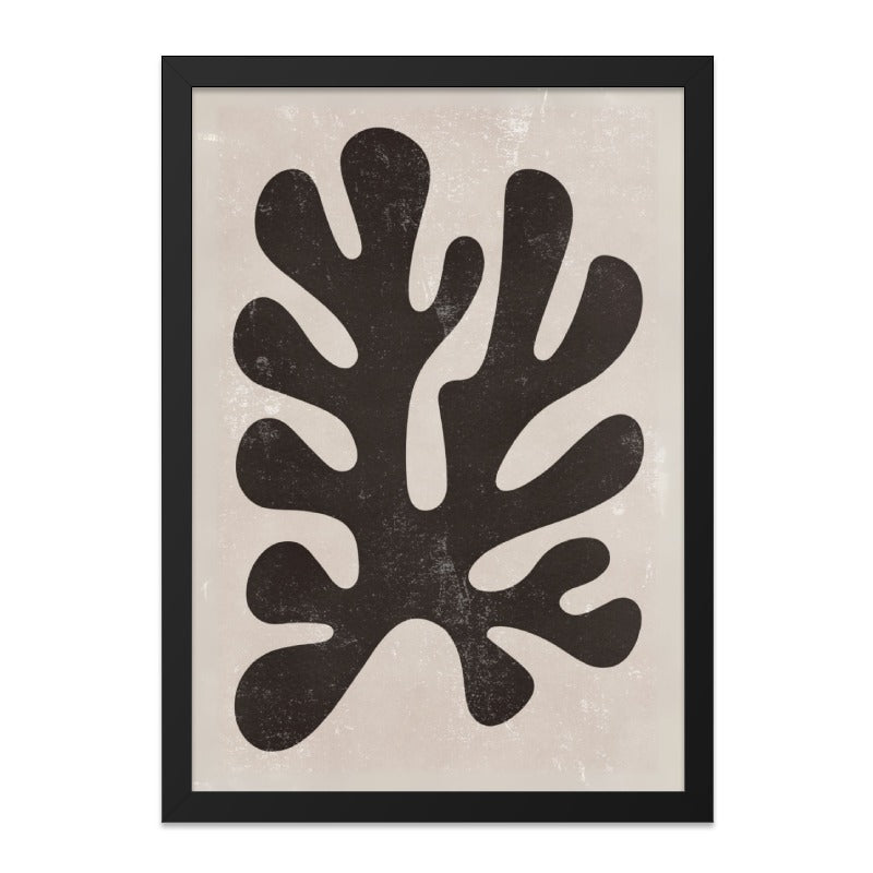 Abstract Coral Wall Art, Modern Organic Print, Botanical Silhouette Decor, Neutral Earth Tone Minimalist Artwork, Unique Home Gallery - Tawshia