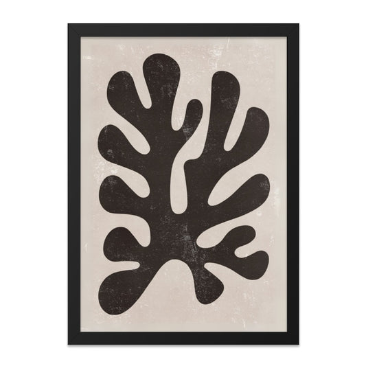 Abstract Coral Wall Art, Modern Organic Print, Botanical Silhouette Decor, Neutral Earth Tone Minimalist Artwork, Unique Home Gallery - Tawshia