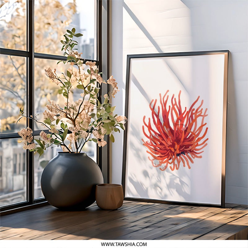 Rambutan Fruit Wall Art, Tropical Fruit Print, Exotic Fruit Decor, Kitchen Wall Art, Modern Home Decor, Fine Art Print - Tawshia