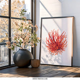 Rambutan Fruit Wall Art, Tropical Fruit Print, Exotic Fruit Decor, Kitchen Wall Art, Modern Home Decor, Fine Art Print - Tawshia