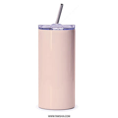 Stylish Beige Insulated Tumbler with Straw product