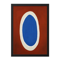 Abstract Wall Art, Blue Oval Print, Modern Art Decor, Contemporary Wall Decor, Minimalist Design - Tawshia