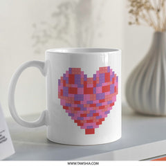 Colorful Pixel Heart Design Mug product type