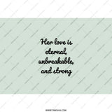 Eternal Love Tumbler, Unbreakable Strong Love, Inspirational Gift, Mom Wife, Sister, Personalized Tumblers, Keepsake Cup - Tawshia