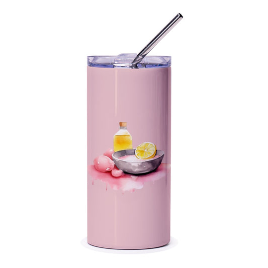 Spa Day Tumbler, Relaxing Spa Gifts, Self Care Tumbler, Wellness Tumbler, Spa Lover Gift, Aromatherapy Tumbler, Pink Tumbler, Lemon Tumbler - Tawshia
