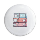 Stack of Books Pinback Button, Kawaii Books Badge, Book Lover Gift, Cute Pin Button, Colorful Books, Reader Accessory, Trendy Buttons - Tawshia