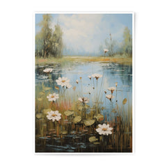 Water Lily Photographic Print, Lake Art Print, Floral Wall Art, Nature Photography, Home Decor, Gift Idea - Tawshia
