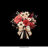 Floral Bouquet Pocket Mirror, Elegant Roses Compact Mirror, Gift For Her, Stylish Makeup Mirror, On The Go Beauty Essential - Tawshia
