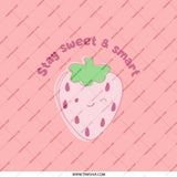 Strawberry Pocket Mirror, Cute Fruit, Sweet and Smart, Kawaii Mirror, Makeup Mirror, Travel Mirror, Gift for Her, Stocking Stuffer - Tawshia