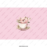 Floral Tumbler, Tea Cup, Flower Tumbler, Watercolor Tumbler, Pink Tumbler, Unique Gift, Travel Mug, Hot or Cold Drinks - Tawshia