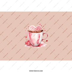 Valentine Tumbler, Heart Mug Tumbler, Chocolate Lover Gift, Romantic Gift, Coffee Tumbler, Gift For Her, Valentines Day Gift Tumbler - Tawshia