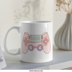 Pink Game Controller Mug, Gamer Gift Idea, Cute Pastel Mug, Video Game Lover Present, Gaming Mug, Unique Coffee Mug - Tawshia